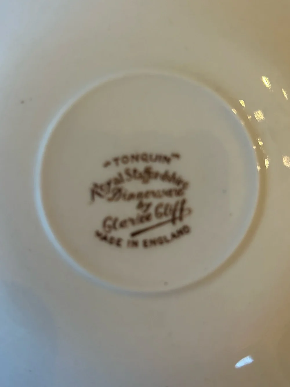 Royal Staffordshire Tonquin Brown Teacup & Saucer Set